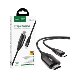 Hoco Cable UA16 for Type C to HDMI 2m Metal Gray Hoco Cable UA16 for Type C to HDMI 2m Metal Gray